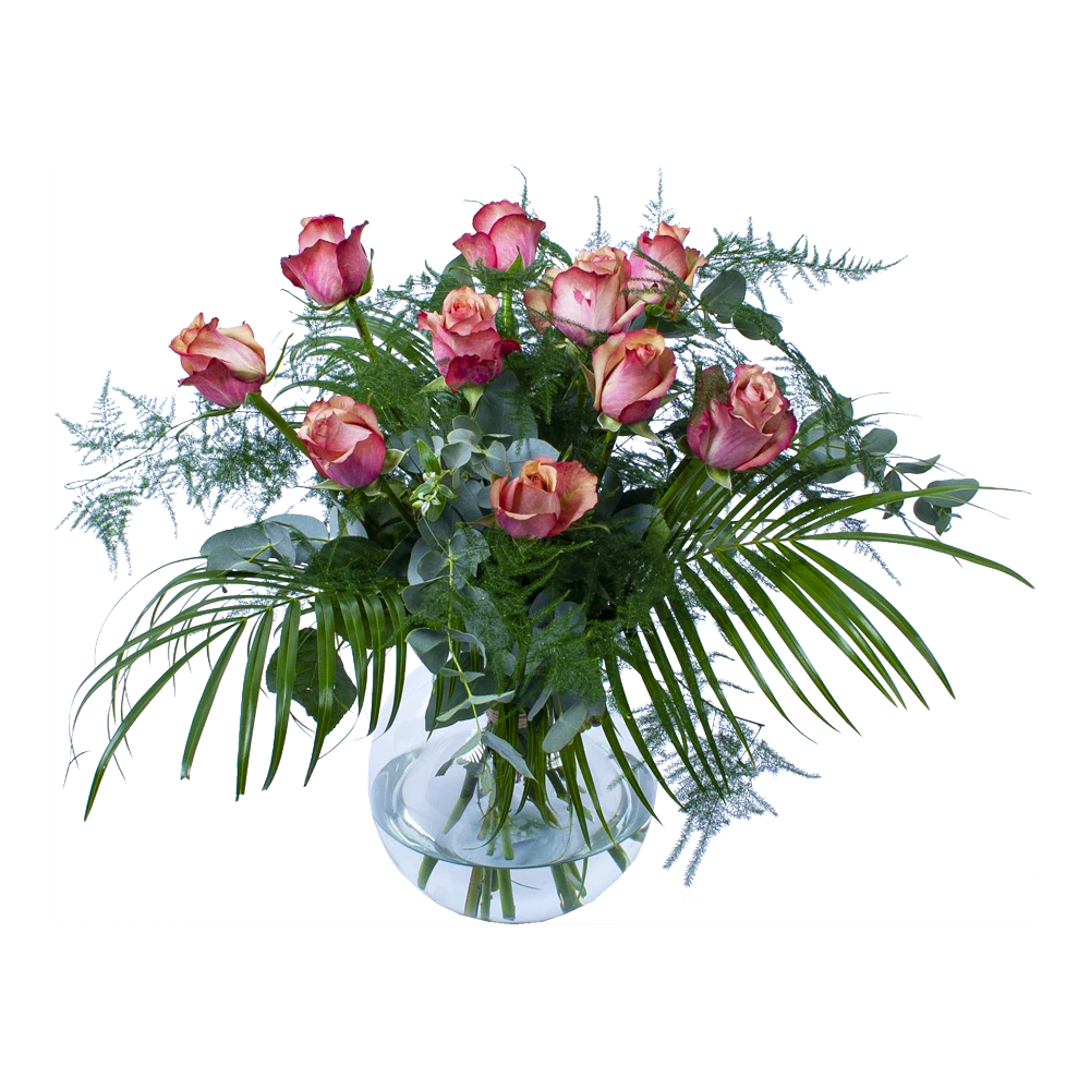 Boeket Rosa Roze Klein 1 Boeket Rosa Roze Klein