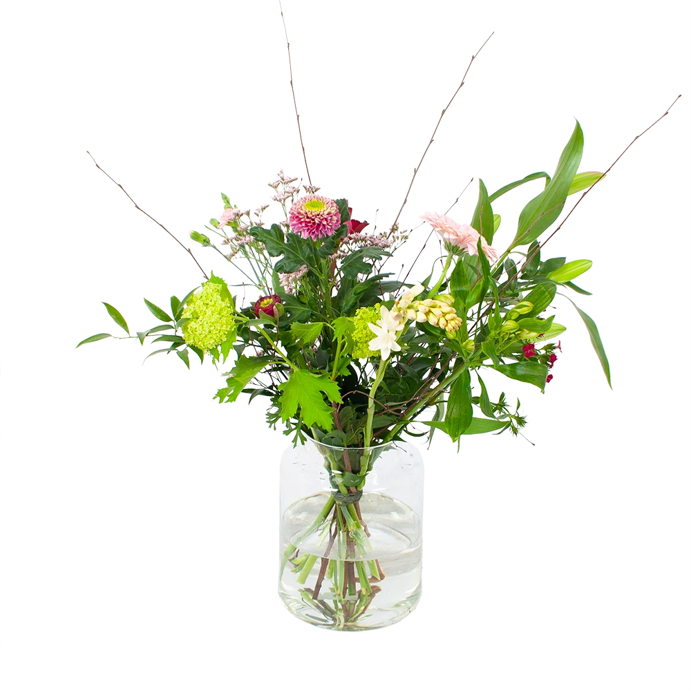 Boeket Roze Verrassing Middel 1 Boeket Roze Verrassing Middel