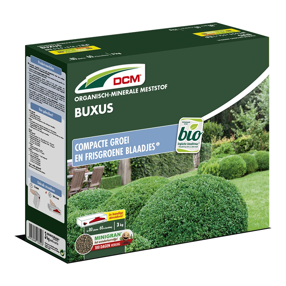 DCM Meststof Buxus - 3kg - Tuinplanten Voeding 1 DCM Meststof Buxus - 3kg - Tuinplanten Voeding