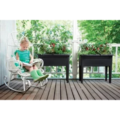 Elho Green Basics Kweektafel XXL 75cm - Living Black -Groeniva Verkoopwinkel elho green basics kweektafel xxl 75cm living black 6