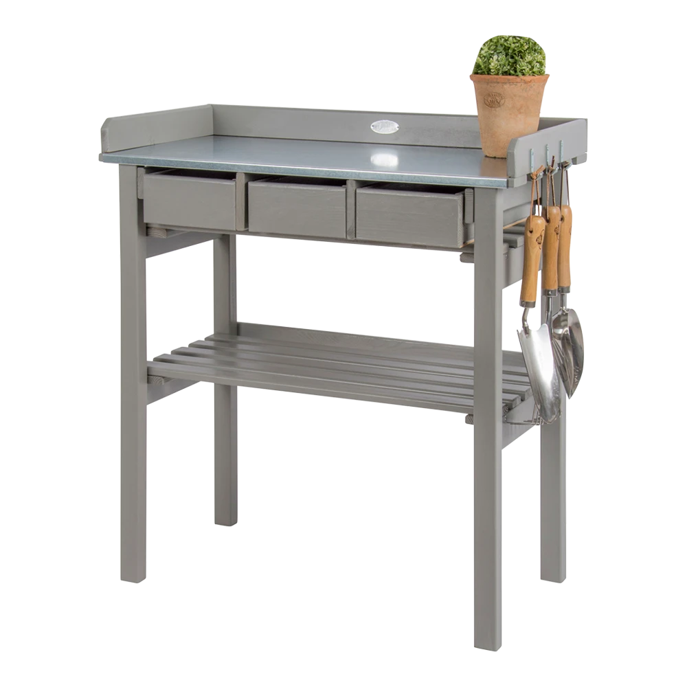 Esschert's Garden - Tuinwerktafel Met Lades - Grijs 1 Esschert's Garden - Tuinwerktafel Met Lades - Grijs