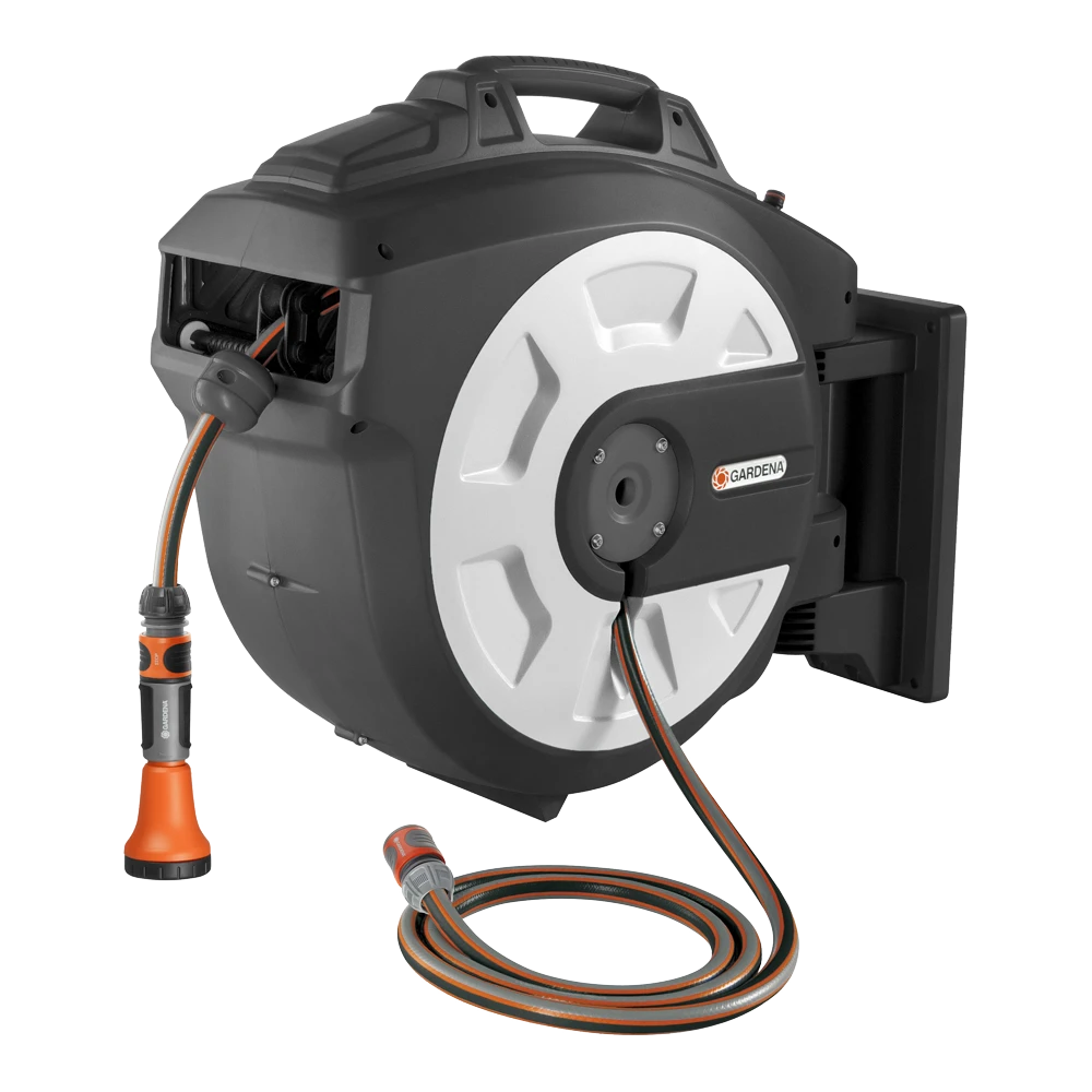 Roll-up Auto Met Broes - 35m - Wit - Gardena 1 Roll-up Auto Met Broes - 35m - Wit - Gardena