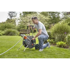 Slangenwagen AquaRoll Easy Set - L - 50m - Gardena -Groeniva Verkoopwinkel slangenwagen aquaroll easy set l 50m gardena 3 7
