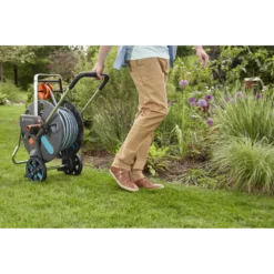 Slangenwagen AquaRoll Easy Set - L - 50m - Gardena -Groeniva Verkoopwinkel slangenwagen aquaroll easy set l 50m gardena 5 7