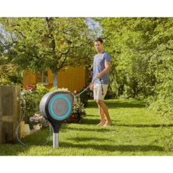 Tuinslangbox RollUp - M - 20m - Blauw - Gardena -Groeniva Verkoopwinkel tuinslangbox rollup m 20m blauw gardena 7 7