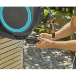 Wandslangenbox RollUp - S - 15m - Blauw - Gardena -Groeniva Verkoopwinkel wandslangenbox rollup s 15m blauw gardena 5 7