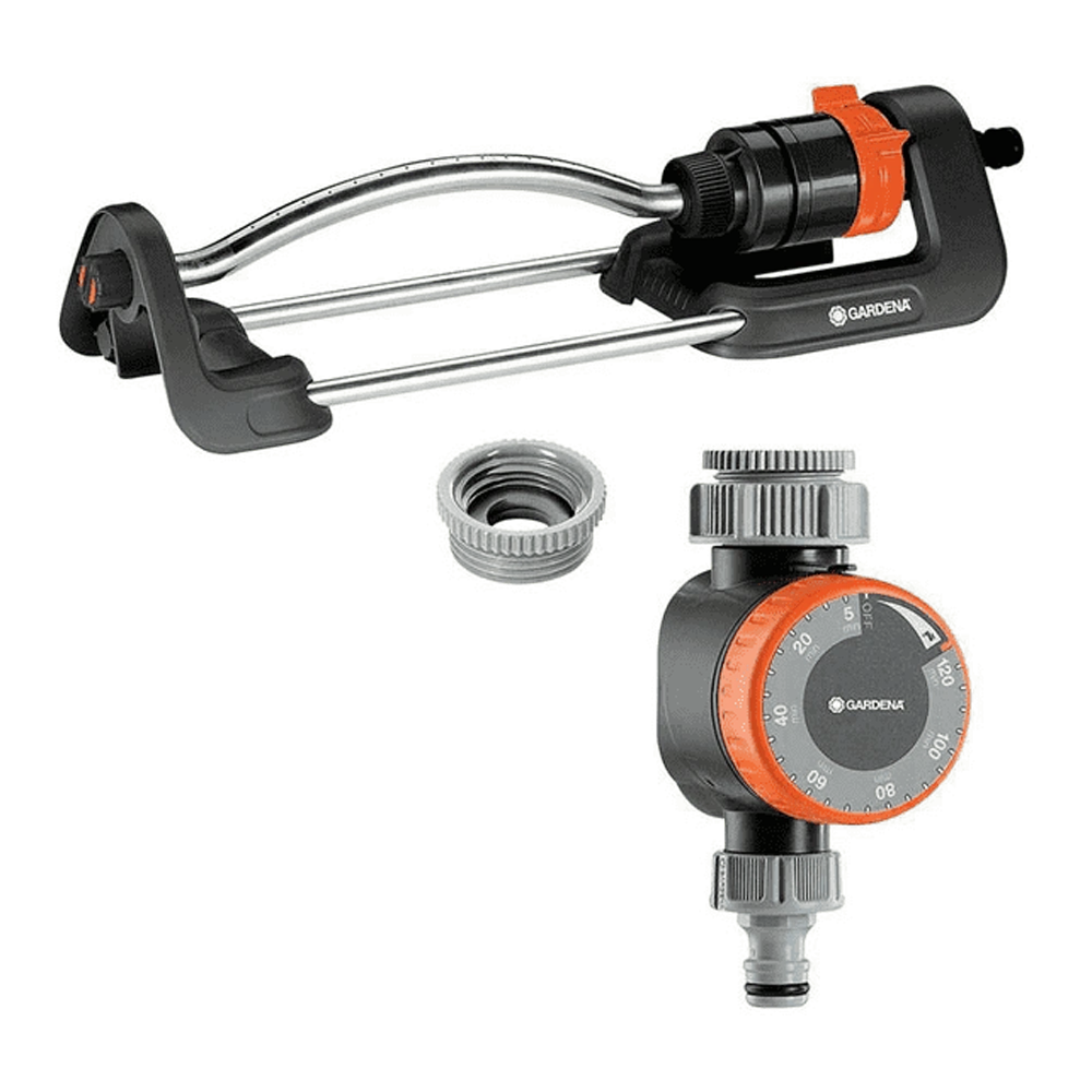 Zwenksproeier Aqua Met Watertimer - S - Gardena 1 Zwenksproeier Aqua Met Watertimer - S - Gardena